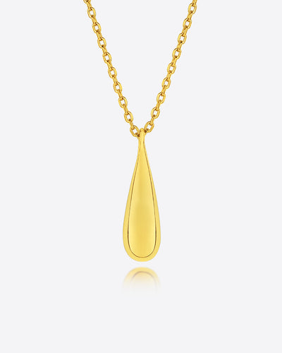 Damen Halskette 925 Silber vergoldet Anhänger Tropfen 'Tabea', 39cm – 45cm  filigrane Silberkette Tropfenform Pendelkette goldene Kette Pendel | Daniel Clifford 